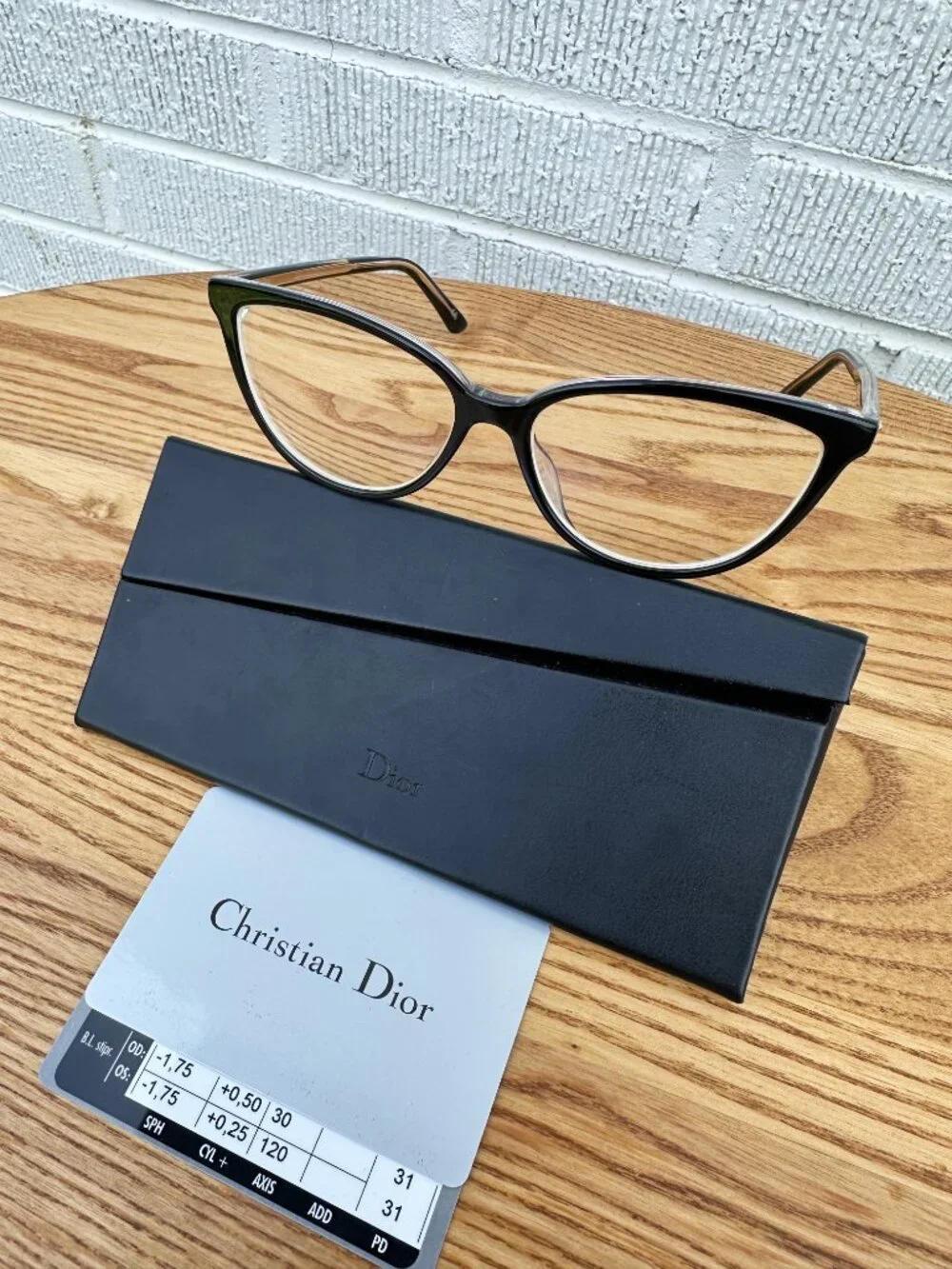 Christian Dior Ladies Black Round Eyeglass Frames Montaigne-25 Eyeglasses